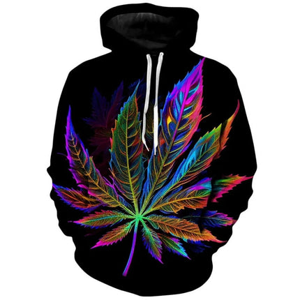 Leaf Graphic Leaves 3D Print Hoodies Men Women Casual Fashion Hooded Sweatshirts Hoodie Tracksuits Pullovers Tops Man Clothing