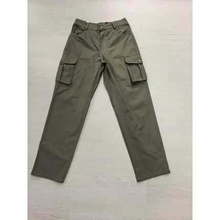 KIDWHXR Cargo Pants Men Autumn Simple Solid Elastic Waist Man Trousers Outdoor Sports Casual Male Jogging Tactical Pants