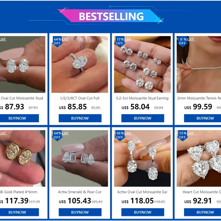 1-4ct Oval Cut Moissanite Stud Earring for Women Men D Color Sparkling Diamond 925 Sterling Silver Ear Studs Party Jewelry Gifts PlatiNum