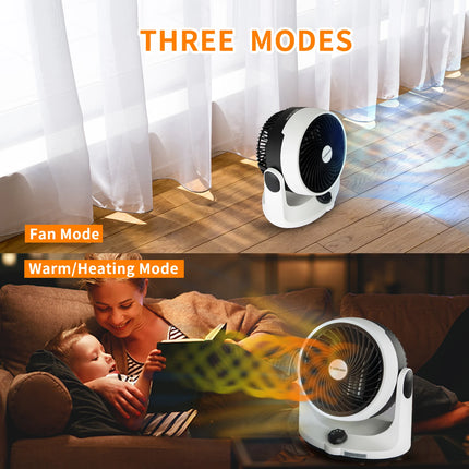 1500W Electric Heater Fan PTC Ceramic Heating Electric Heaters And Air Circulation Fans Fast Heating & Cooling Energy Saving