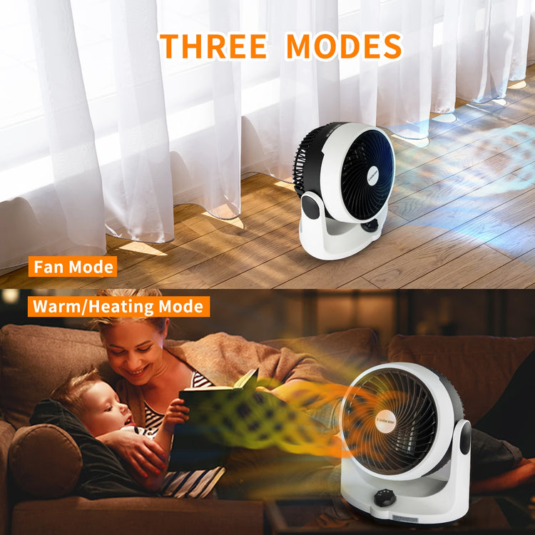 1500W Electric Heater Fan PTC Ceramic Heating Electric Heaters And Air Circulation Fans Fast Heating & Cooling Energy Saving