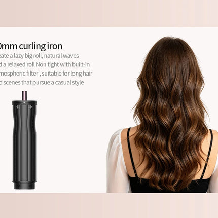 Professional 6 in 1 Cold Hot Air Styling Brush Hair Dryer Curling Iron Straightener Flat Iron 1700W Fast Dry Voluminous Waves