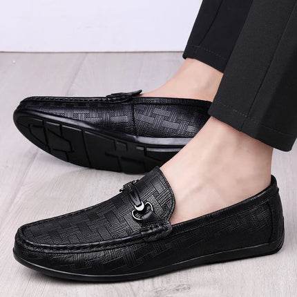 Nuovi Mocassini Neri da Uomo 2026, Scarpe in Pelle di Alta Qualità, Design Elegante, Suola Morbida, Comode Scarpe Casual