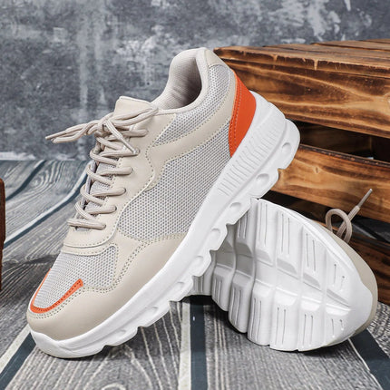VEAMORS Unisex Mesh Running Shoes Lightweight Breathable Sports Sneakers Elastic Soft Sole Footwear for Walking Gym Fitness PlatiNum