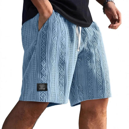 Pantaloncini Casual Jacquard da Uomo, Stile Harajuku, Tinta Unita, Pantaloni Corti alla Moda, Abbigliamento Retrò da Uomo, Streetwear Nuovo platinumshop