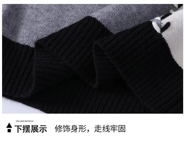 Winter Sweaters men Letter pattern thick sweater men Student youth sweaters autumn Men's wool pullovers full