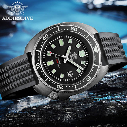 ADDIESDIVE Luxury Men's Automatic Watch Ceramic Bezel Sapphire Glass 200m Waterproof Ultra Bright Blue Luminous Diving Watch