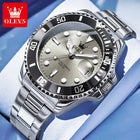 OLEVS Orologi da uomo Trend Luxury Cinturino in acciaio pregiato Grande data Orologio da polso al quarzo di marca originale per uomo Impermeabile luminoso 5885 Nuovo platinumshop