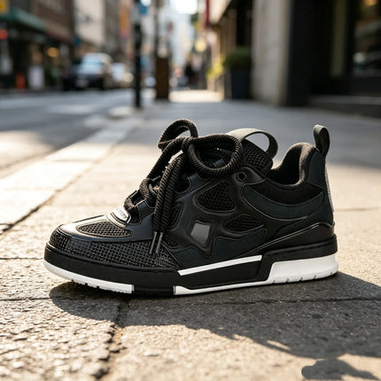 2026 New Men Women Fashion Lace Up Skateboard Shoes Non Slip Wear-resistant Couple Sneakers Daily Walking Outdoor Casual Athletic Sports Footwear