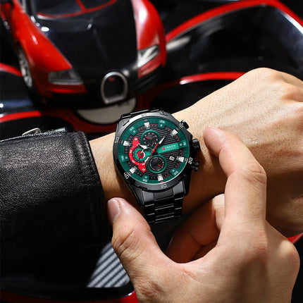 CURREN 8402 Orologio da uomo in acciaio inossidabile Moda creativa Quadrante luminoso con cronografo Orologio da uomo di lusso per il tempo libero reloj hombre platinumshop