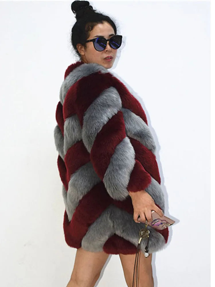 ZADORIN New Fashion Women Luxury Faux Fox Fur Coat Women Fashion Winter Coat Thick Warm Fake Fur Jacket Coats Chaqueta Mujer
