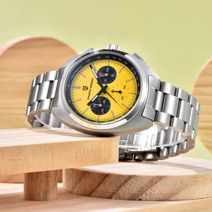 PAGANI DESIGN 2026 Nuovo Orologio al Quarzo con Quadrante Panda, Tutto in Acciaio, Movimento Giapponese, Cronografo di Lusso, Zaffiro, Luminoso, Impermeabile, Orologio da Uomo