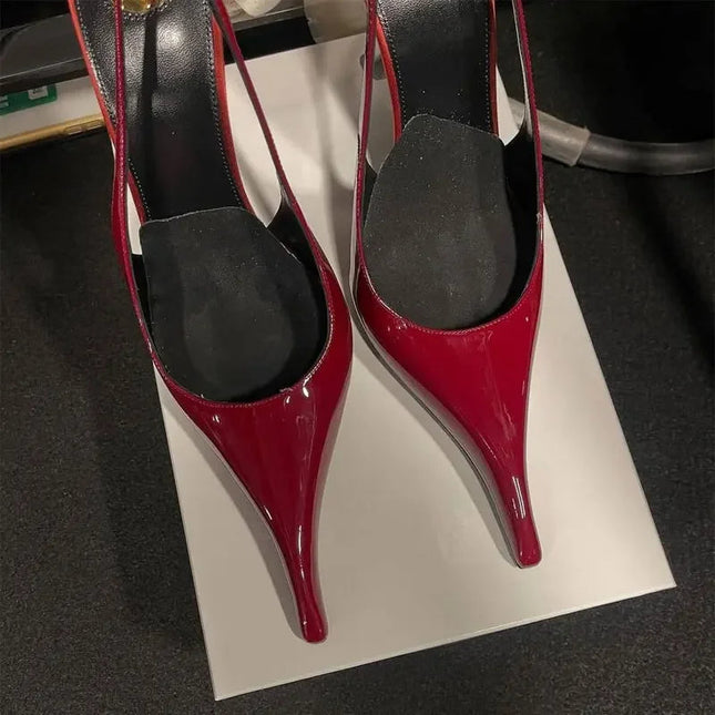 New Fashion Pointed High-heel 10.5 cm Women's Sandals Summer Women Shoes Sandalias De Mujer Shoes for Women Size 34-43 PlatiNum