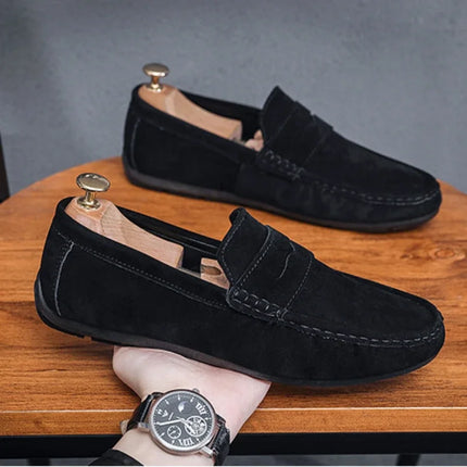 Nuovi mocassini da uomo, scarpe casual leggere e traspiranti, scarpe da guida piatte da uomo, scarpe da lavoro slip-on con suola morbida