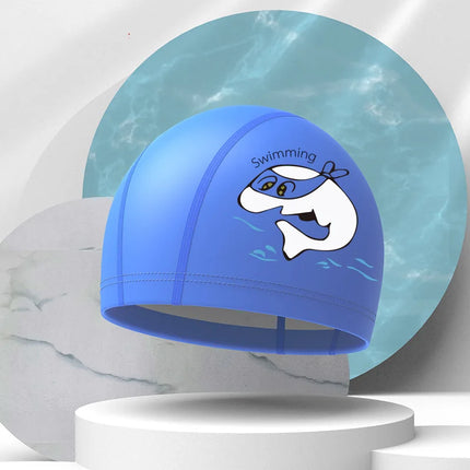 Bonnet de bain pour filles, dessin animé mignon, étanche, protection des oreilles, haute élasticité, chapeau de natation pour enfants, garçons, accessoires de natation pour bébés
