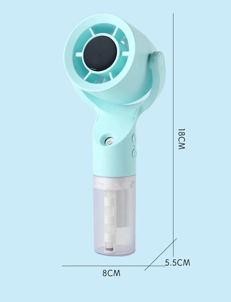 Ventilatore Portatile Nebulizzatore Aggiornato, Ventilatore Personale Ricaricabile, Mini Ventilatore Rinfrescante per Estate, Spiaggia e Viaggi