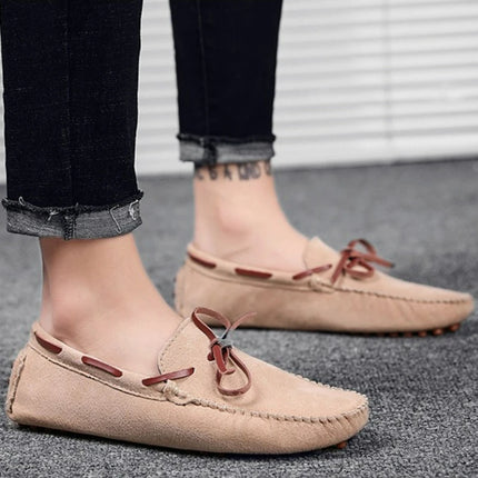 Scarpe casual da uomo Mocassini in pelle scamosciata Scarpe classiche in pelle Scarpe da guida morbide Mocassini di lusso Slip on caldi Scarpe da uomo Taglie forti 38-49