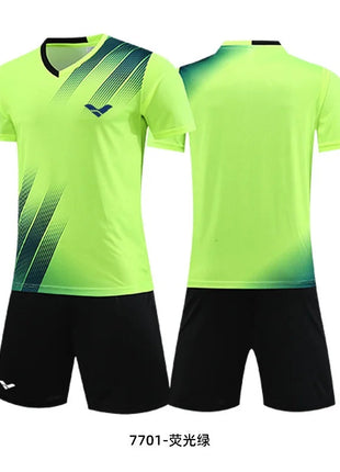 Men's T-shirt And Shorts Set Summer Men's Tennis Short Sleeve T-shirt Stylish And Comfortable Badminton Training Shorts PlatiNum