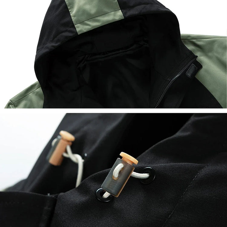 Big Size 9XL Men's Casual Jacket Hooded Windbreaker Male Spring Autumn Outerwear Patchwork Fashion Windproof Oversize Plus Large
