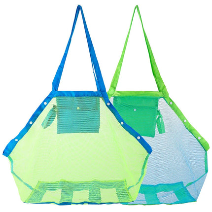 Borsa a rete protettiva per bambini con sabbia, borse portaoggetti per giocattoli da bagno per bambini, borsa da spiaggia grande per asciugamani, borsa per trucco cosmetico da donna