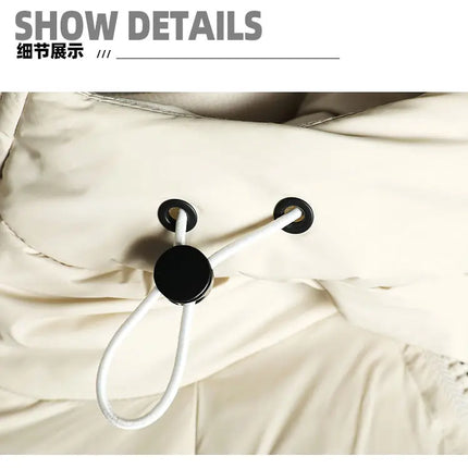 Winter Filled White Duck Down Coat Warm Hooded Pullover Down Jacket Couple Men's Cross-border Jacket Couple style