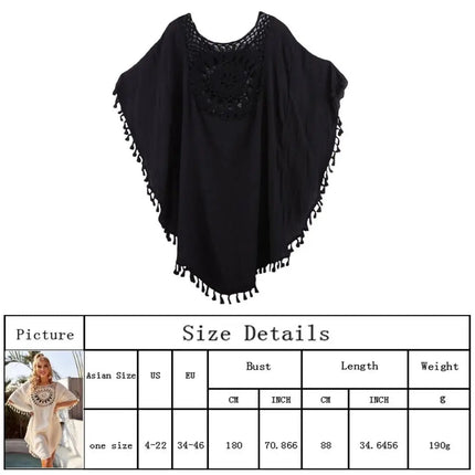 Abito Copricostume Estivo da Donna con Scollo Quadrato, Protezione Solare, Vestibilità Ampia, Traforato, per Spiaggia e Vacanze platinumshop