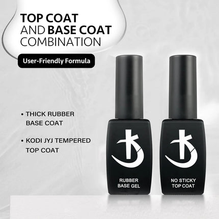 Thick Rubber Base Gel 12ml Nail Base Coat and No Sticky Top Gel Nail Polish Manicure UV LED Basic Multi-function Gellac New Box
