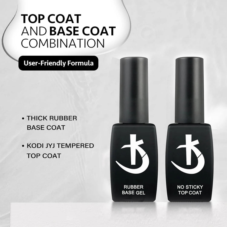 Thick Rubber Base Gel 12ml Nail Base Coat and No Sticky Top Gel Nail Polish Manicure UV LED Basic Multi-function Gellac New Box