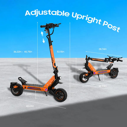 Monopattino Elettrico TOFUN TF3 PRO 1200W con APP, Velocità Massima 50 km/h, Autonomia 40-50 km, Batteria 48V 15.6Ah, Pneumatici da 10 Pollici, 4 Modalità, Pieghevole platinumshop