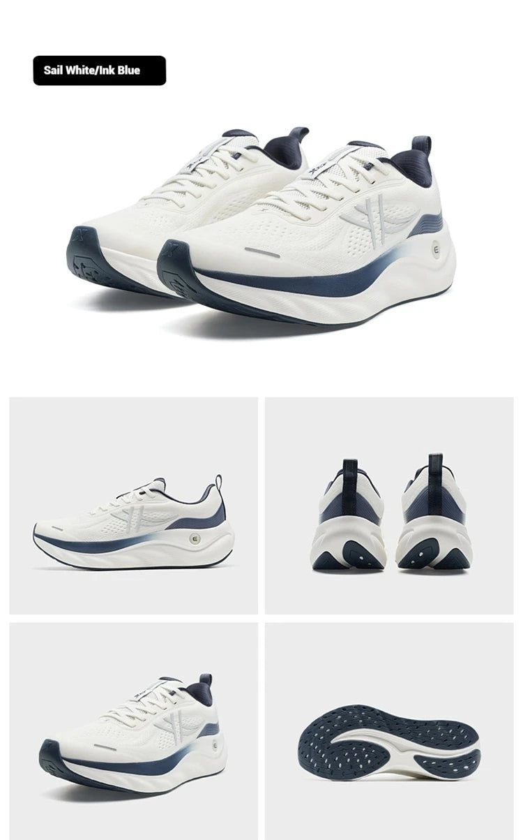 Xtep Cloud Wing 3.0 Men's Running Shoes 2025 Summer New Stability Shock Absorbing Wear Resistant Soft Sole Sneakers 875319110003 PlatiNum