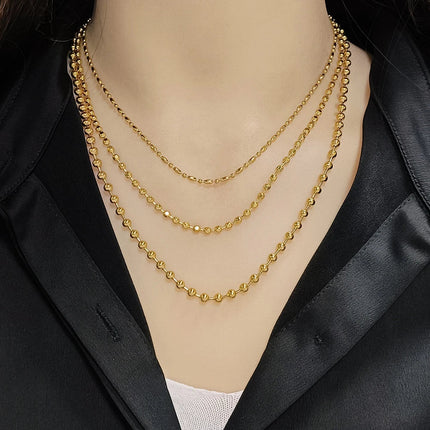 316 Stainless Steel Necklaces For Women Necklace Long Beads Chain Necklace Choker Necklace Bead Necklace Fashion Jewelry Gift PlatiNum