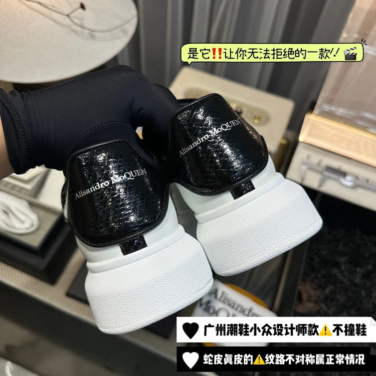 Handcrafted Leather Casual Sneakers Man Platform Trainers Unisex Originality Flat Loafers Men's Footwear