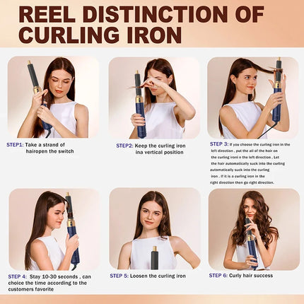 5 in 1 Hair Styler Powerful Fast Drying Ionic Hair Dryer High Speed Hot Comb Brush Set Professional Hair Straightener