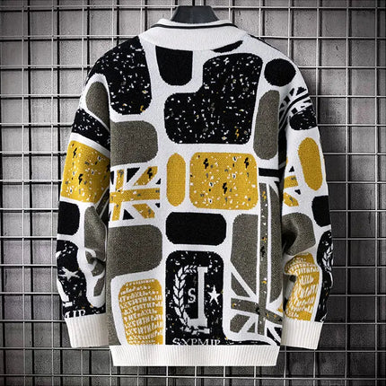 Men's fashion pullovers 2025 men winter Sweaters mens warm sweater O-neck custom pattern men sweaters autumn men size M-3XL