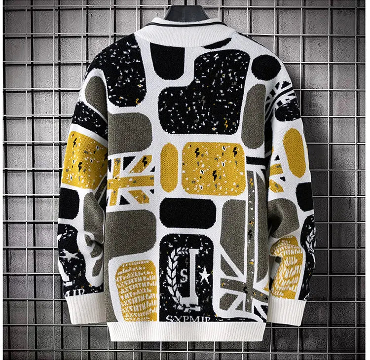 Men's fashion pullovers 2025 men winter Sweaters mens warm sweater O-neck custom pattern men sweaters autumn men size M-3XL