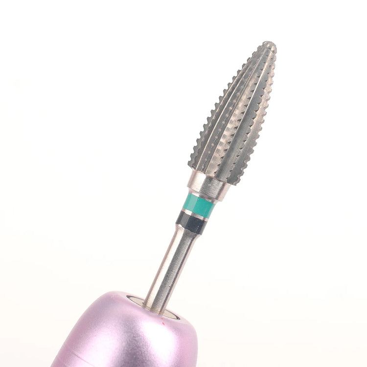 1Pc Tungsten Steel Nail Drill Bit, Professional Large Spiral Barrel Carbide Milling Cutter, Manicure Tool