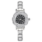 Orologi al quarzo da donna con intarsio floreale in zirconio, design chic di lusso, cinturino in acciaio inossidabile, regalo di compleanno per lei platinumshop