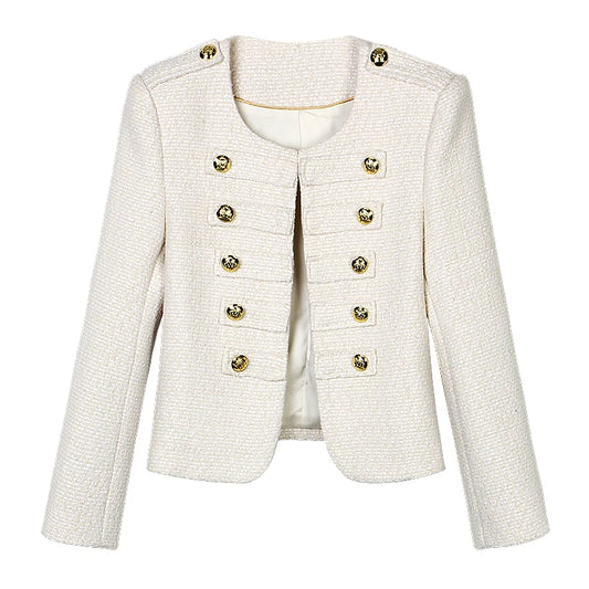 2025 new style fashionable and elegant  ladylike high-end temperament design casual tweed jacket