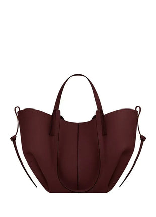 Grande borsa tote in pelle morbida con bordo regolabile, manici lunghi, borsa capiente per lavoro e shopping quotidiano