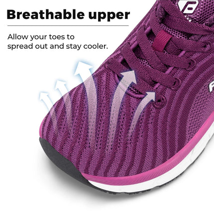 FitVille Wide Toe Box Shoes For Women Breathable Wide Fit Running Shoe Lightweight for Swollen Feet with Cushioned Relief Pain PlatiNum