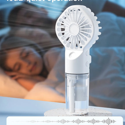 Ventilatore spray portatile portatile Mini umidificatore Ventilatore 4 velocità Potente vento USB ricaricabile Ventilatore nebulizzatore d'acqua Piccolo ventilatore esterno
