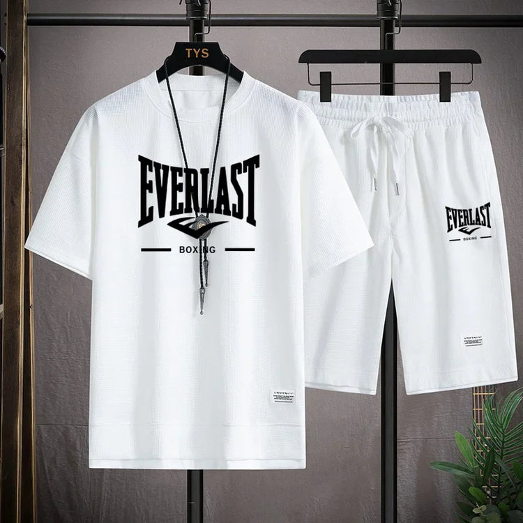 Abito estivo da uomo T-shirt da uomo girocollo di alta qualità Pantaloncini da 2 pezzi che corrono a