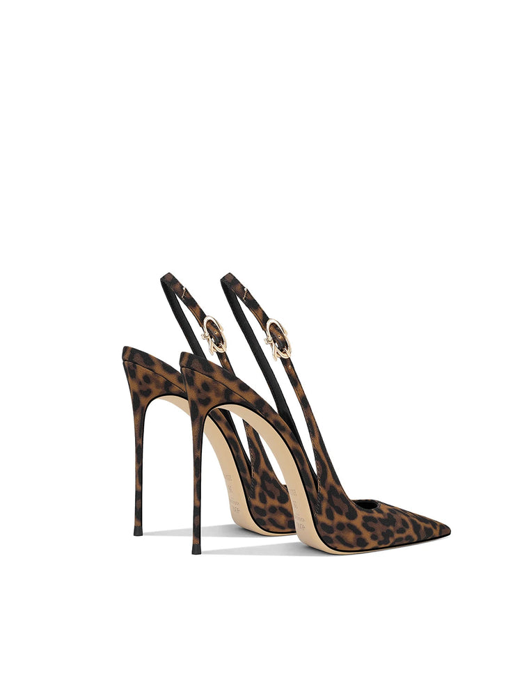 2025 Spring New Leopard Pattern Pointed French Luxury Small Comfortable Thin Heel Versatile High Heel Sandals for Women PlatiNum
