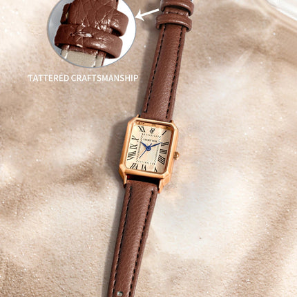 LUCKY FOX 2 pezzi confezione regalo di lusso leggera set braccialetto orologio orologio al quarzo quadrato da donna semplice e alla moda regalo del festival Reloj platinumshop