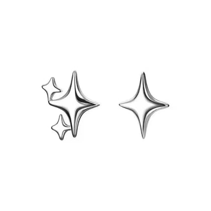 Ventfille 925 Sterling Silver Star Earring for Women Girl Simple Tassels Chain Fashion Office Jewelry Gift Dropshipping PlatiNum