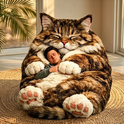 Giant Animal Sleeping Bag Soft Warm Plush Washable Cute Cat Envelope Bed for Adults Winter Outdoor Use
