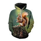 Squirrel Animal 3D Print Hoodies Men's Women Hip Hop Hooded Sweatshirts Harajuku Pullover Street Tracksuit Unisex Coat Clothing
