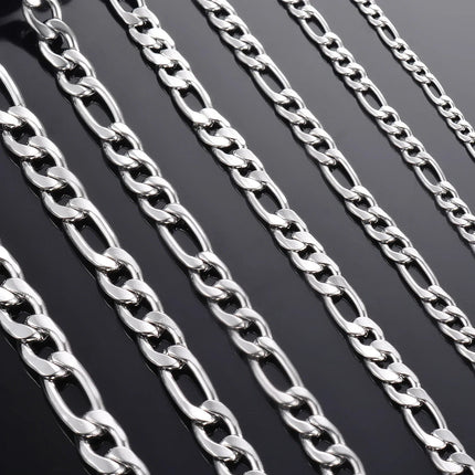 Wholesale 925 Sterling Silver Necklace 2-12mm Width 40-75cm Long Chain Lobster Clasp Men and Women Engagement Jewelry PlatiNum