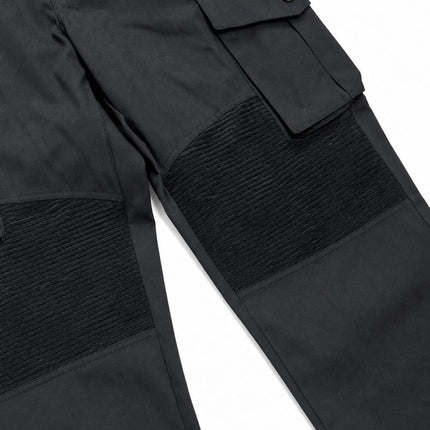 Men 100% Cotton Tactical Cargo Pants Multi‑Pocket Spliced Striped Trousers Spring Autumn Casual Outdoor Long Pants For Male