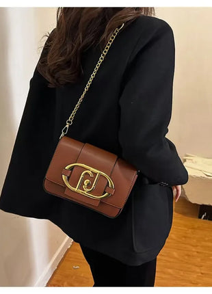 Borsa a tracolla da donna 2026 di nuova moda con catena, stile retrò, grande capacità, versatile, da portare sotto il braccio o a tracolla, piccola borsa quadrata